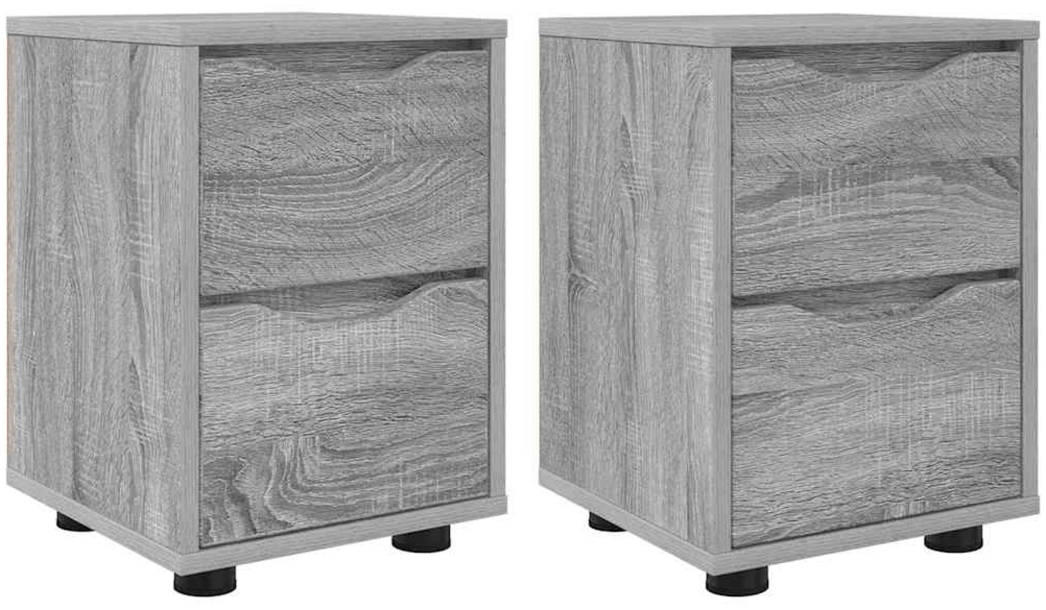 vidaXL Nachttische 2 pcs Graues Sonoma 30,5 x 30 x 43 cm Holzwerkstoff 888810 Bild 1