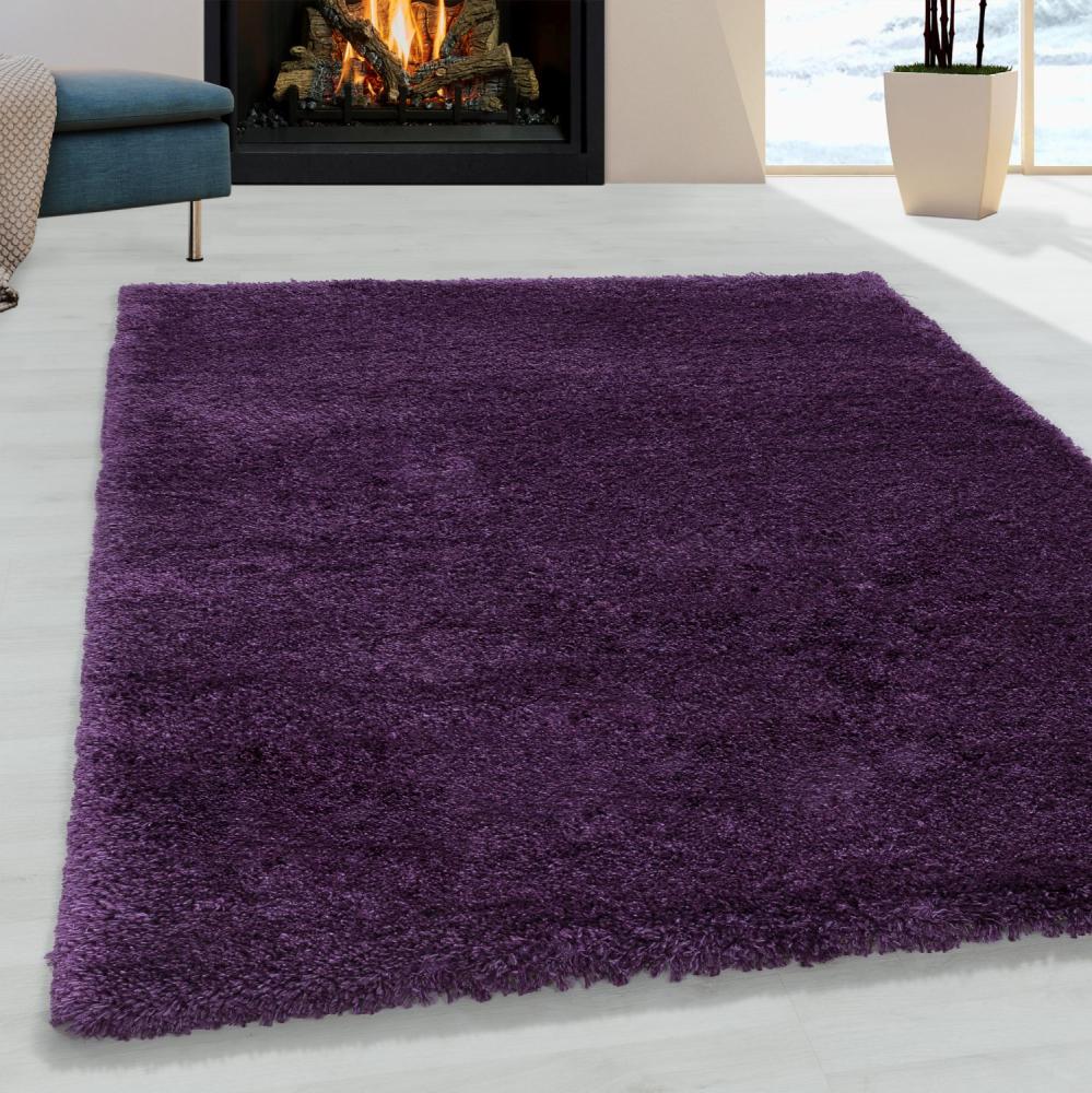 Soft-Shaggy Teppich FLUFFY LILA 120 X 170cm Rechteck Bild 1