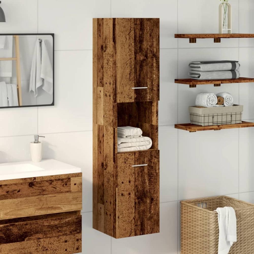 vidaXL Bad-Hängeschrank Altholz-Optik 30x30x130 cm Holzwerkstoff 856221 Bild 1