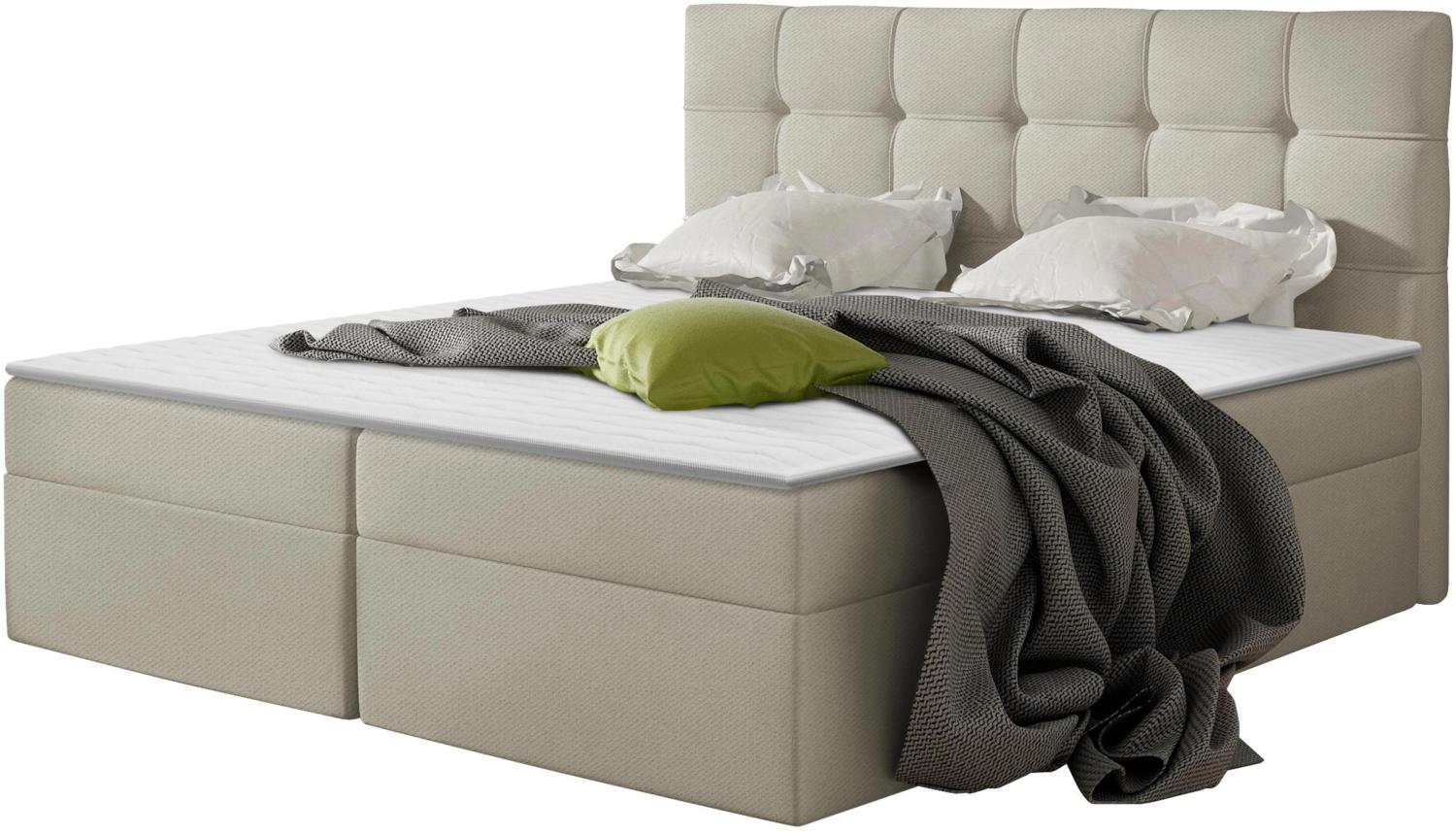 Boxspringbett Felipe, Beige, 180 x 200 cm Bild 1