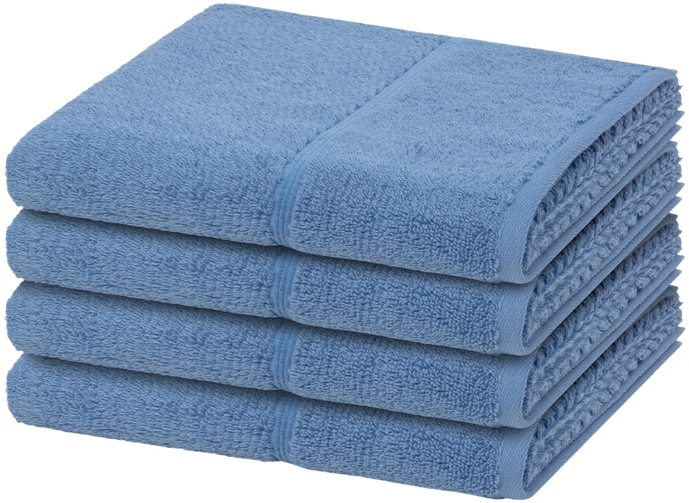 Möve for frottana Pearl 4 tlg. Frottier-Set - 4 X Handtuch (50 X 100cm) - 500 g/m² - Cornflower Bild 1