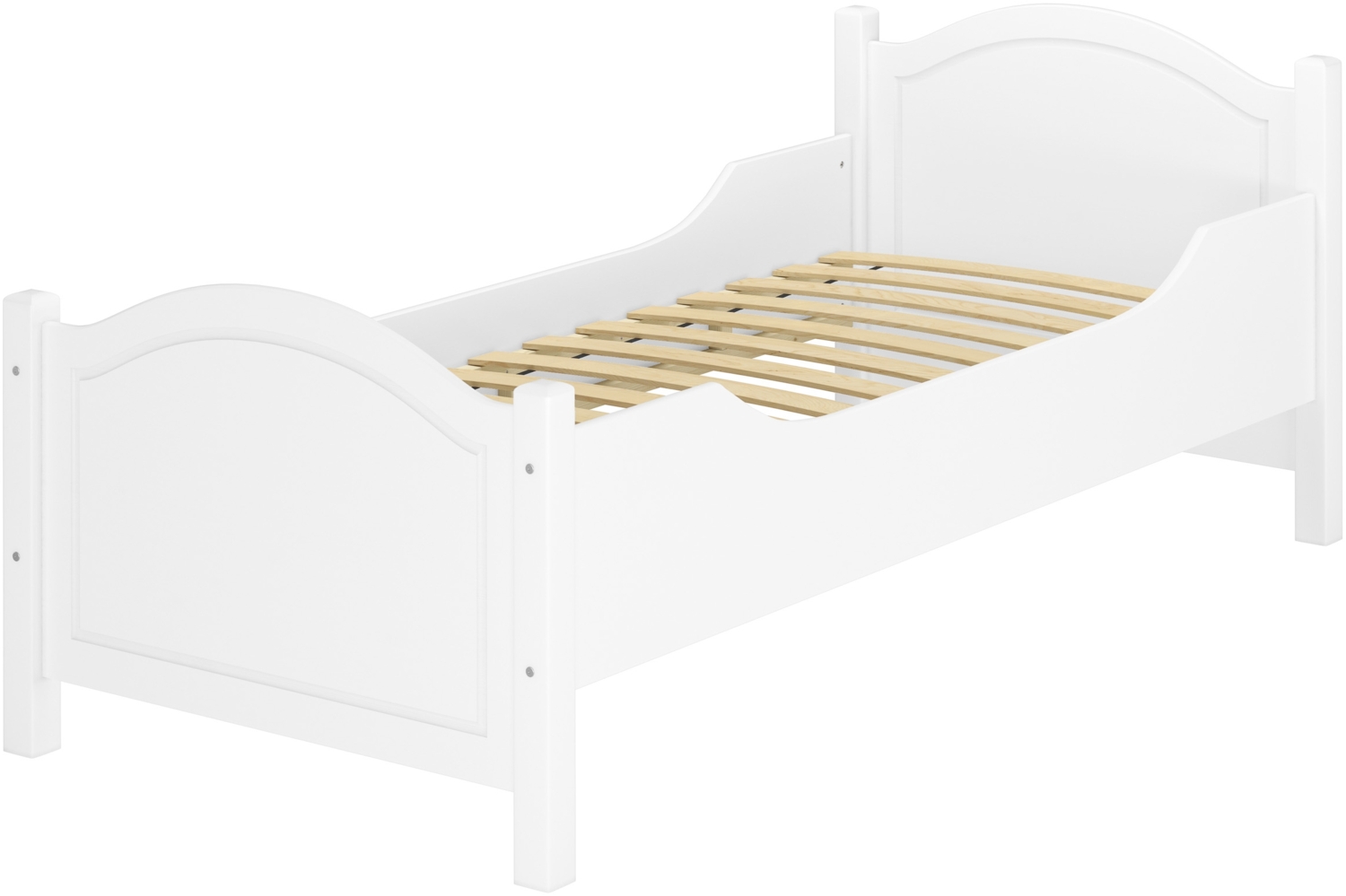 Massivholzbett extra hoch Rollrost 90x200 Senioren-Holzbett Einzelbett Gästebett 60.40-09WFL Bild 1