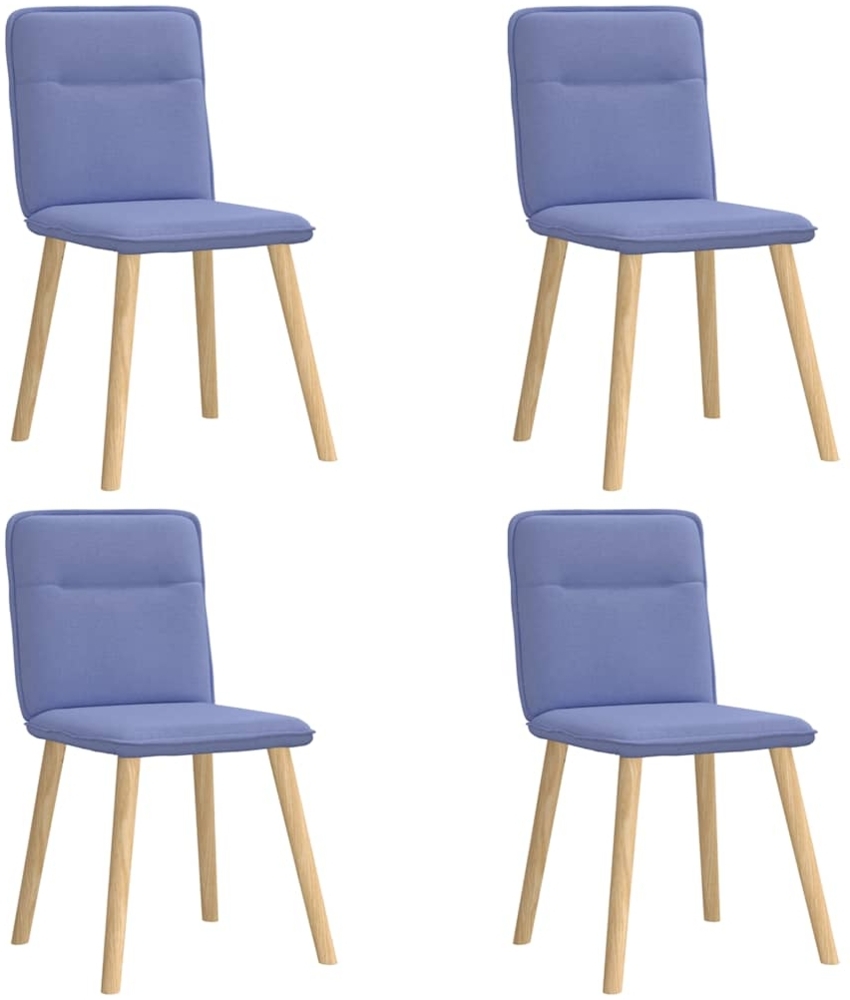 vidaXL Esszimmerstühle 4 Stk. Jeansblau Stoff 3315330 Bild 1
