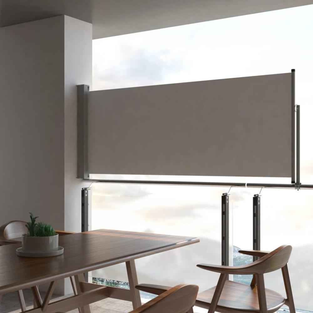 vidaXL Ausziehbare Seitenmarkise 100x300 cm Grau 45186 Bild 1