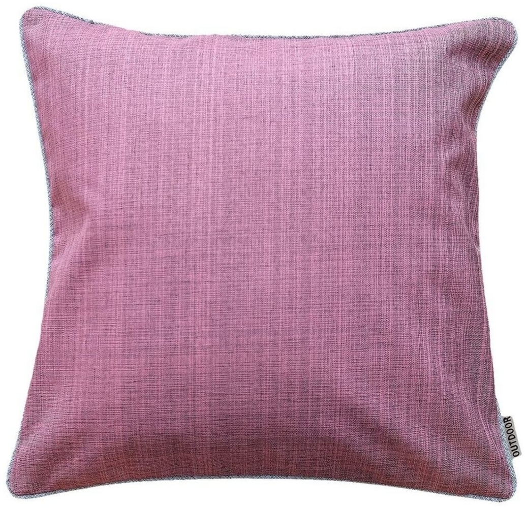 matches21 HOME & HOBBY Kissenbezüge Kissen-Bezug Outdoor einfarbig rosa pink wetterfest 40x40 cm, (1 Stück), Kissen-Hülle als Deko-Kissen Zier-Kissen Sofa-Kissen für draußen Bild 1