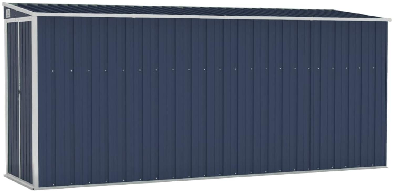 vidaXL Anbauschuppen Anthrazit 118x382x178 cm Verzinkter Stahl 316231 Bild 1