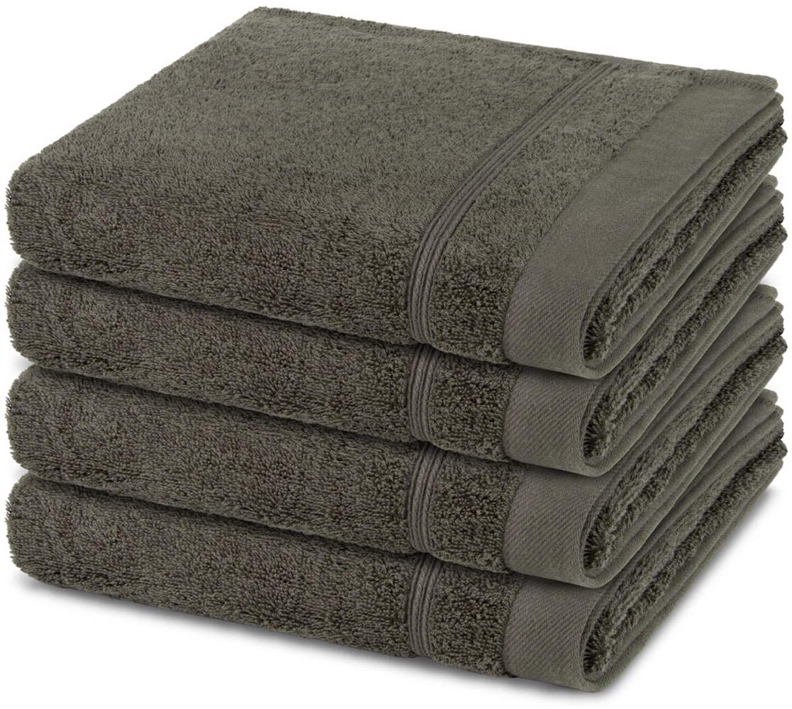 Ross Rubin 4 tlg. Frottier-Set - 4 X Handtuch (50 X 100cm) - 480 - Mokka Bild 1