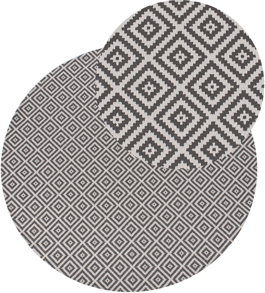 Outdoorteppich THRISSUR Grau ø 120 cm Bild 1