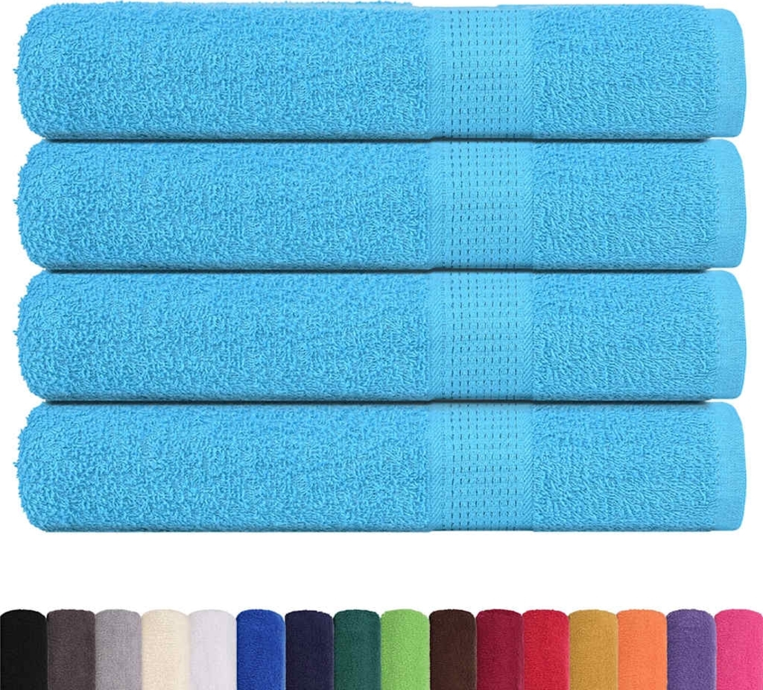 vidaXL Handtücher 4 Stk. Türkis 100x200 cm 360 g/m² 100% Baumwolle 136987 Bild 1