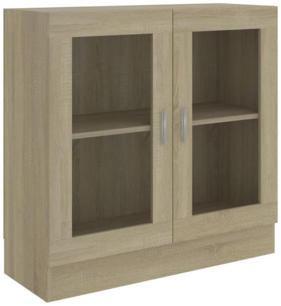 vidaXL Vitrinenschrank Sonoma-Eiche 82,5x30,5x80 cm Holzwerkstoff 802744 Bild 1