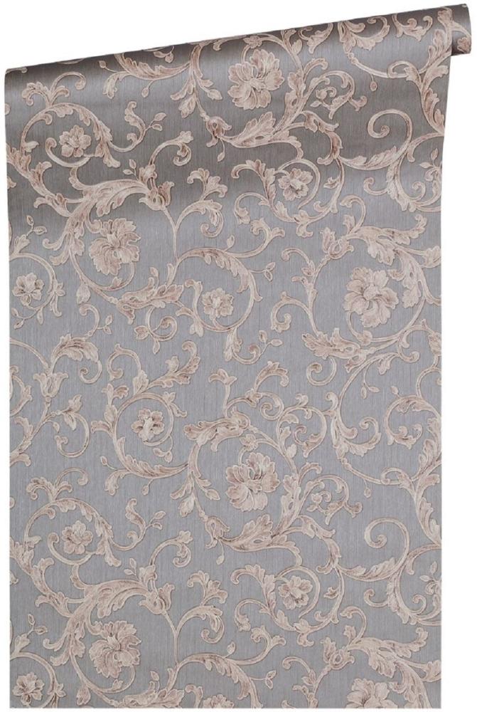 Versace Designer Barock Vliestapete Butterfly Barocco 343265 Grau / Silber - Design Tapete - Luxus Tapete Bild 1