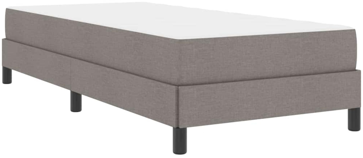 vidaXL Boxspringbett mit Matratze Taupe 80 x 200 cm Stoff 3398448 Bild 1