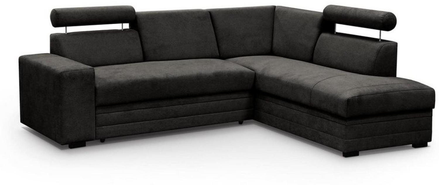 Beautysofa Ecksofa Roma Die Lieferung beinhaltet die Lieferung in die Wohnung, 250 cm breite L-Form Polsterecke, Schlaffunktion, Bettkasten, verstellbare Kopfstützen Bild 1