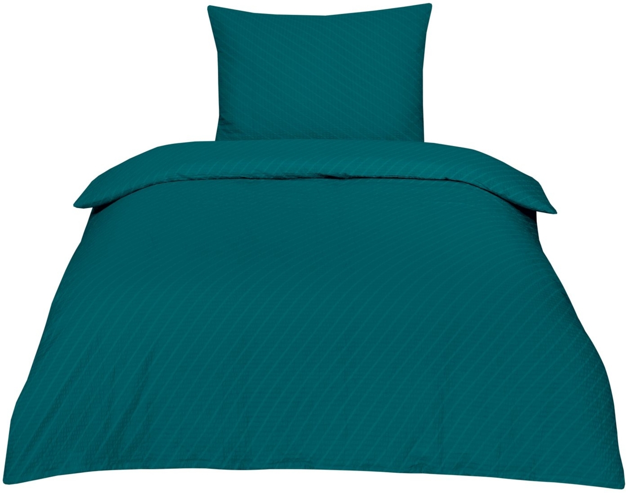 Betz Bettwäsche Seersucker 2tlg. Garnitur Set mit Reißverschluss, Baumwolle, 2 teilig, 100% Baumwolle Bild 1