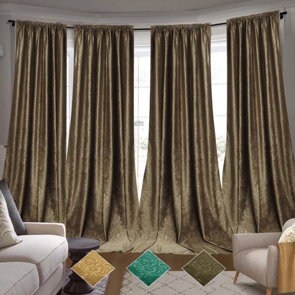 BTTO V&G Gardine Samtvorhänge Boho Blickdicht Verdunklungsvorhang mit Kräuselband 2St Bild 1