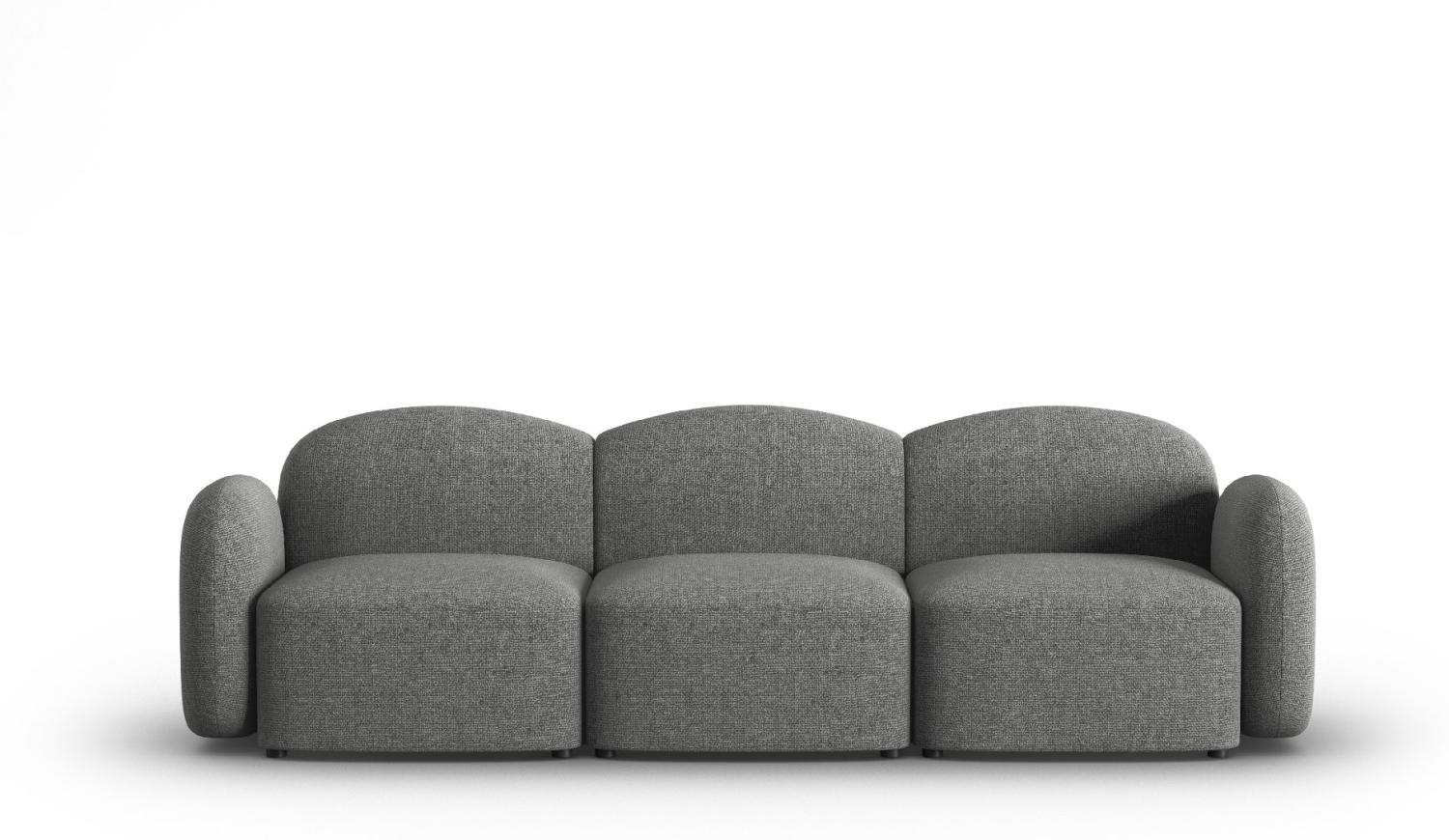 Micadoni Sofa Blair 3-Sitzer Chenille Dunkelgrau Melange Bild 1