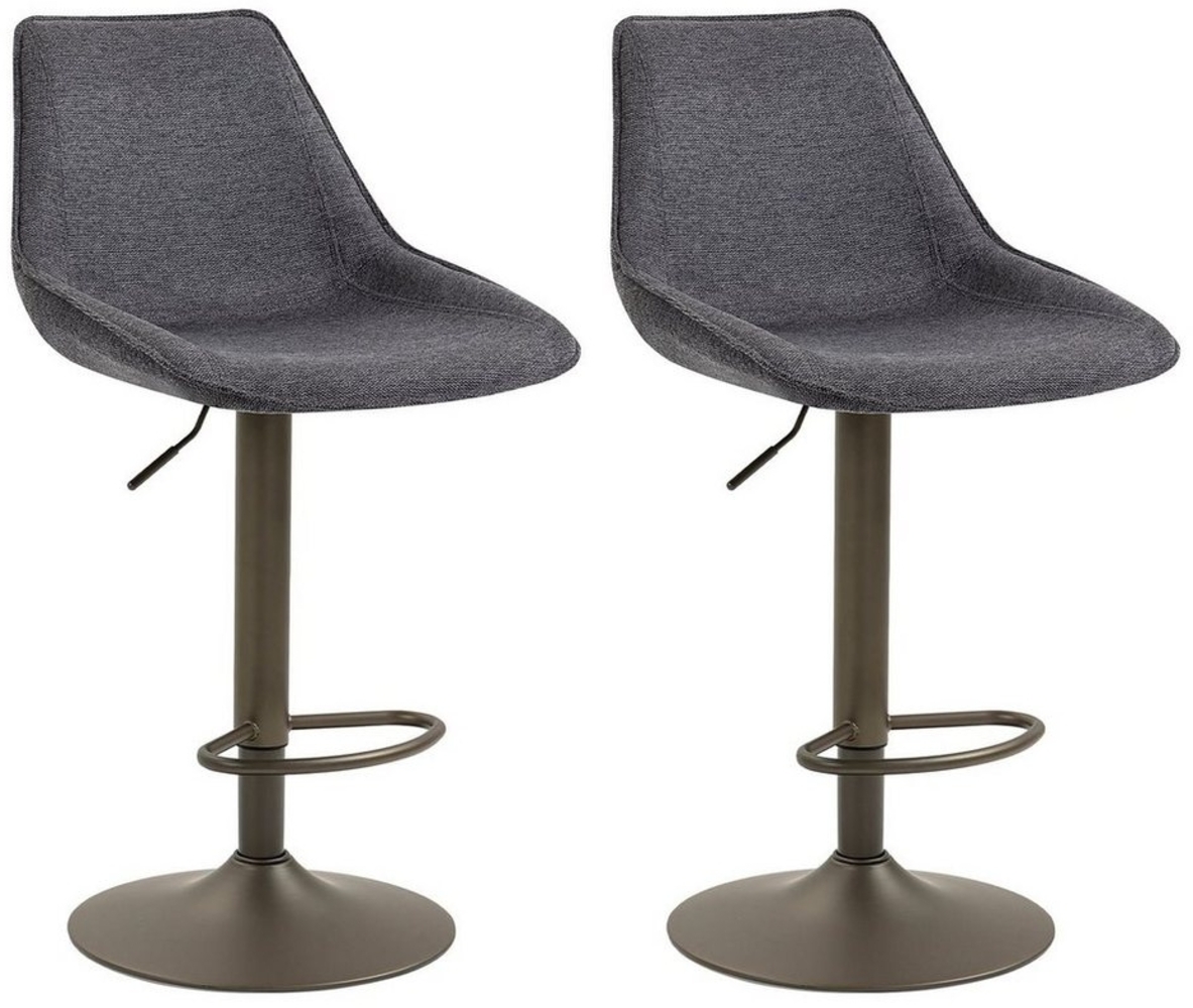 CARO-Möbel Barhocker STARK, Barhocker Bistrostuhl Thresenhocker Metall Stoffbezug modern drehbar Bild 1