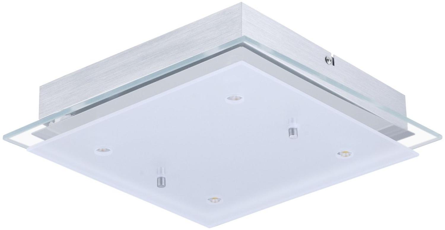 Eglo 94985 Badezimmerleuchte Fres 2 in chrom Glas, Glas satiniert klar, weiß 4X5,4W L:29 H:7cm Bild 1