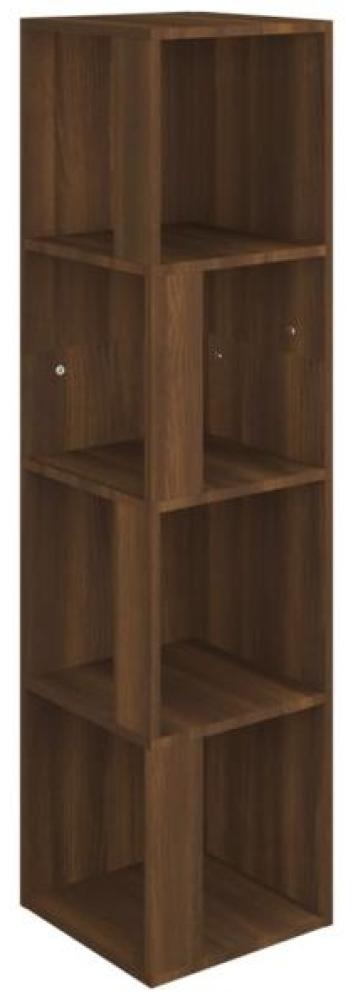 vidaXL Eckregal Braun Eichen-Optik 33x33x132 cm Holzwerkstoff 816025 Bild 1