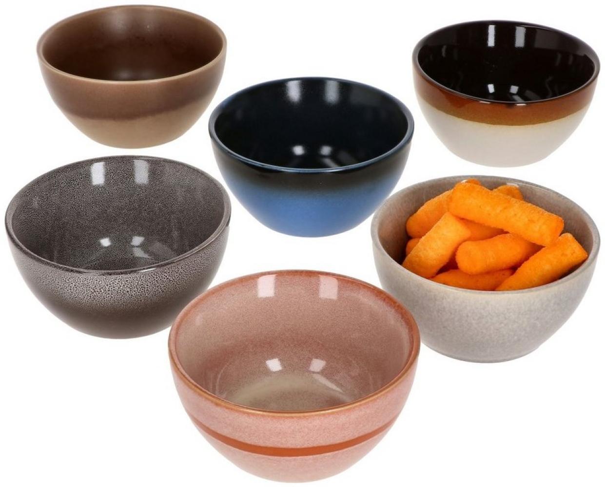 Earth 6er Set Snack- & Dip-Schälchen rund Ø12cm 120ml Dessert-Schale Bowl Bild 1