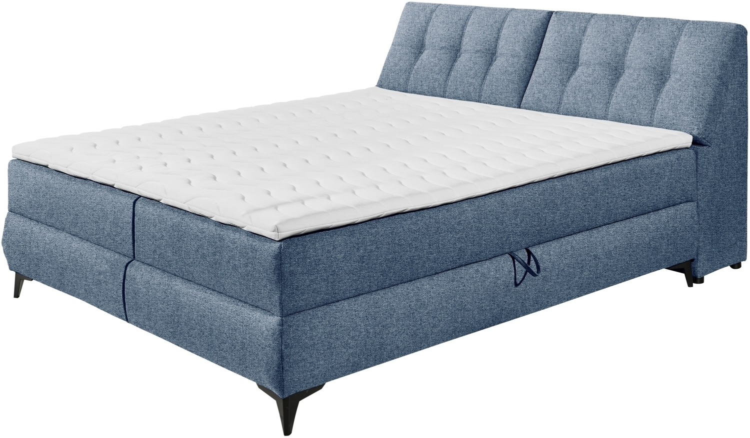 Boxbett >ATLANTIS 6< Liegefläche 180x200 cm, Bezug in blue - 185x102x240cm (BxHxT) Bild 1