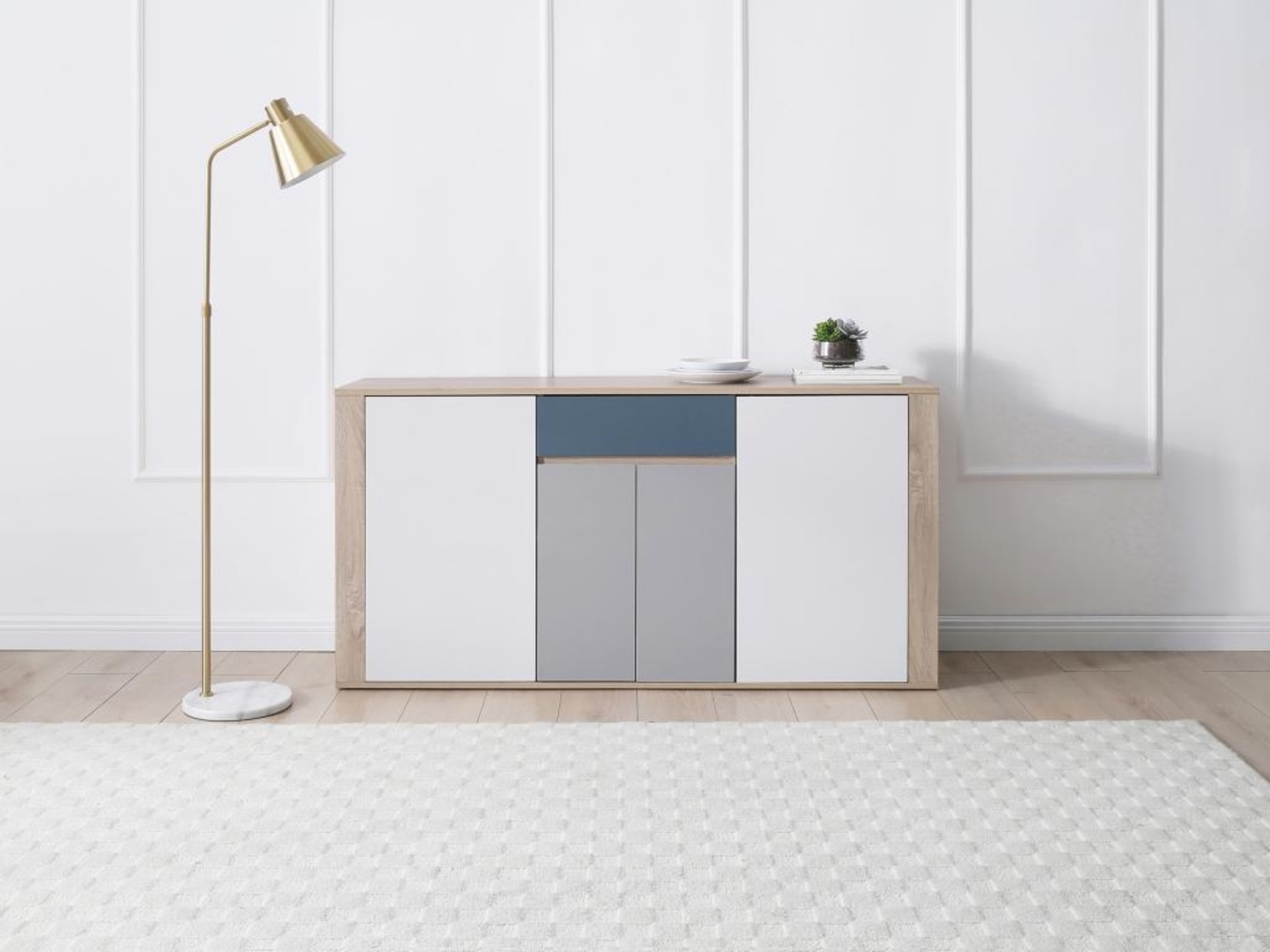Vente-unique - Sideboard mit 4 Türen & 1 Schublade - Mehrfarbig - FILUTIA Bild 1