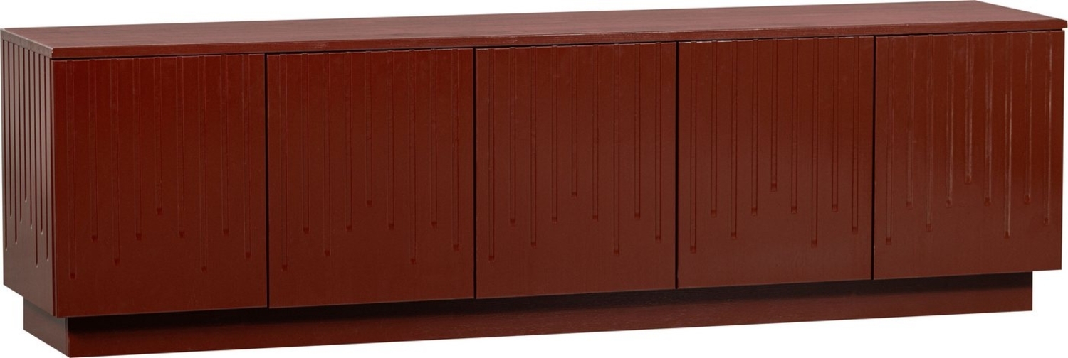 BePureHome TV-Board Pencil aus Kiefernholz, Merlot Gloss, 180 x 40 x 52 cm Bild 1