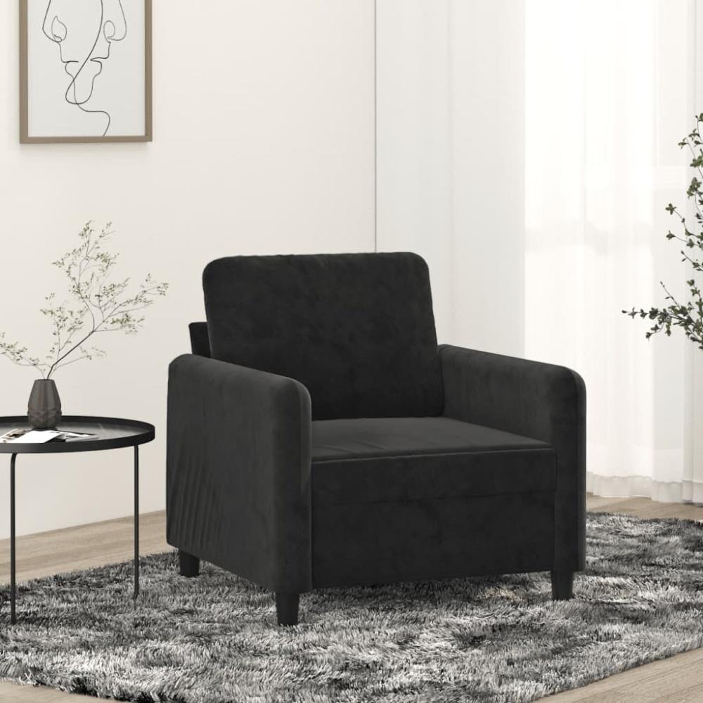 vidaXL Sessel Schwarz 60 cm Samt Bild 1