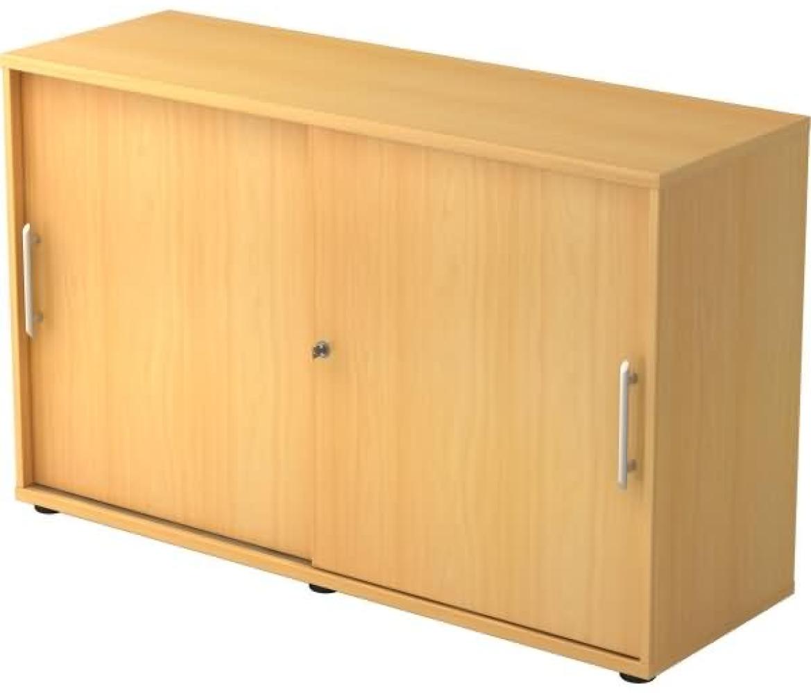 Schiebetürschrank 2 Ordnerhöhen, 120cm RE Buche Bild 1