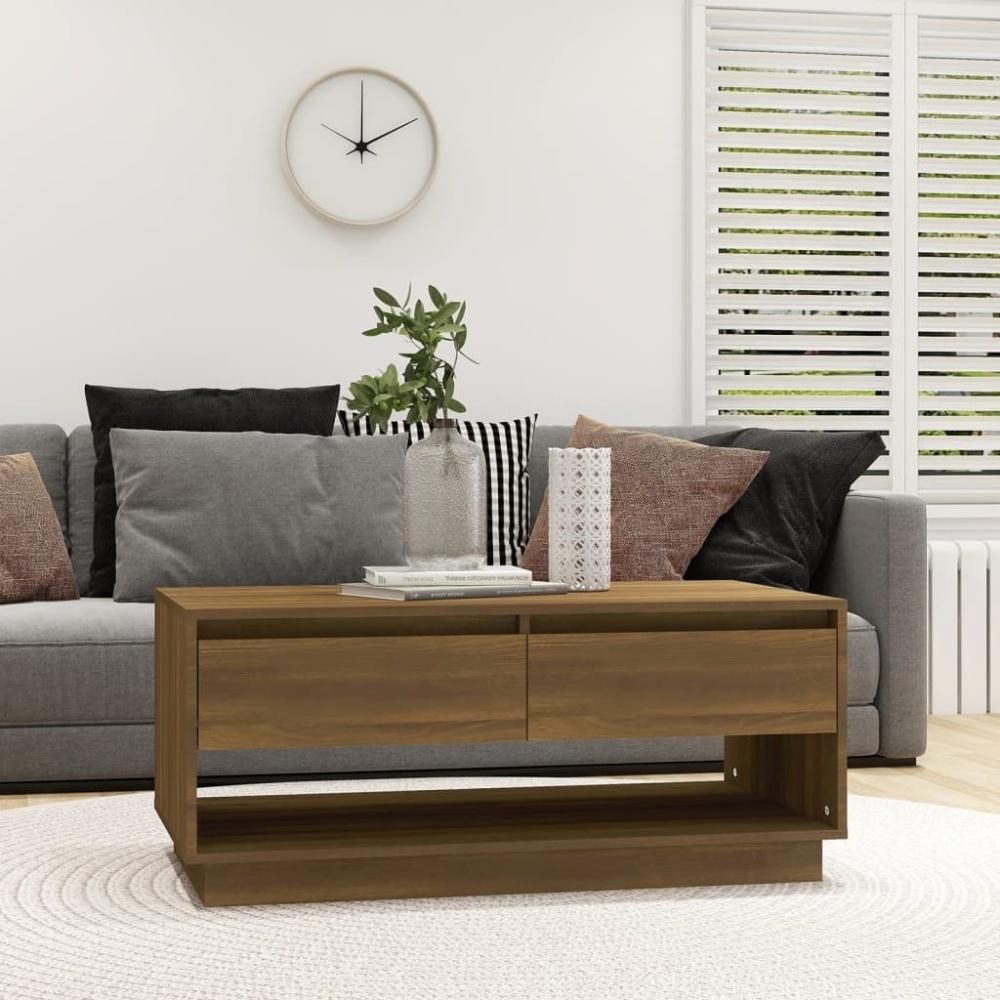 vidaXL Couchtisch Braun Eichen-Optik 102,5x55x44 cm Holzwerkstoff 812980 Bild 1