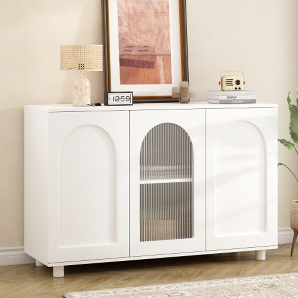 XDeer Sideboard Sideboard,U-förmiges Kommode mit Glastür, Küchenschrank für, Wohnzimmer und Esszimmer Bild 1