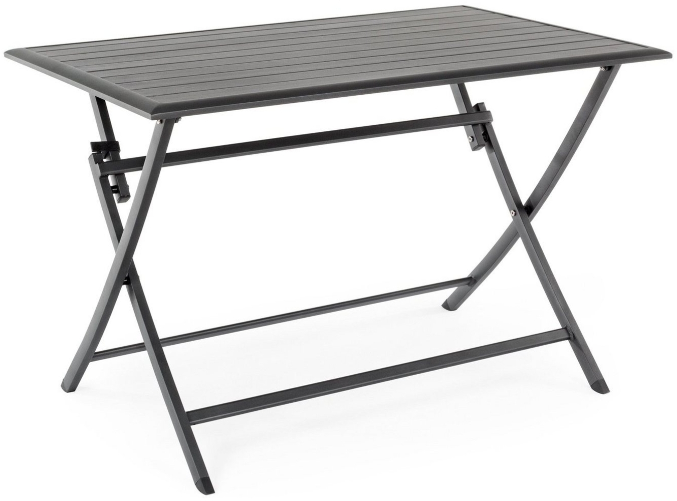Bizzotto Gartentisch ELIN, Klappbar, 110 x 70 cm, Aluminium, Anthrazit, Witterungsbeständig Bild 1