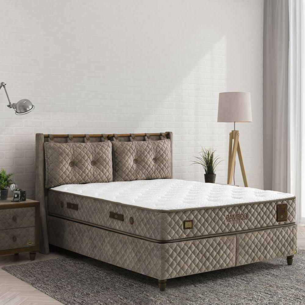 Bambi Boxspringbett Funktionsbett mit Matratze mit 7 Schichten Höhe 30 cm Matratze Bamboo Sleep 180x200 Bild 1