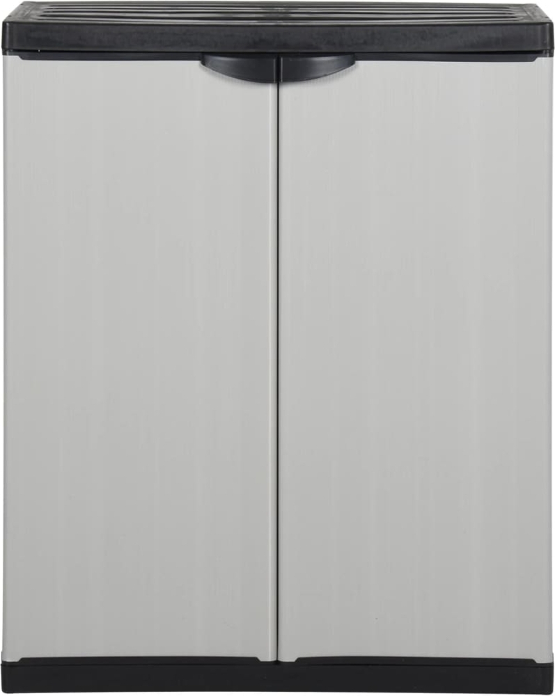 vidaXL Garten-Lagerschrank mit 1 Boden Grau und Schwarz 68x40x85 cm 340981 Bild 1