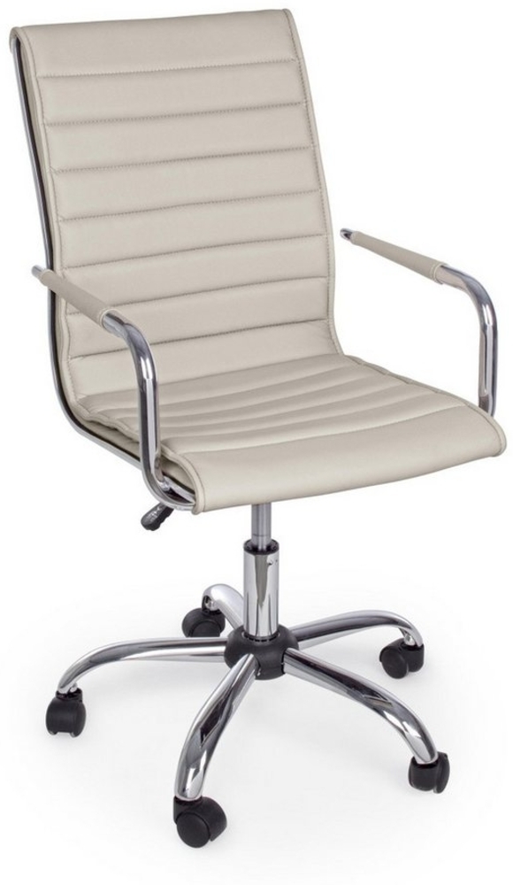Bizzotto Bürostuhl Perth aus Kunstleder, Taupe, Höhenverstellbar Bild 1