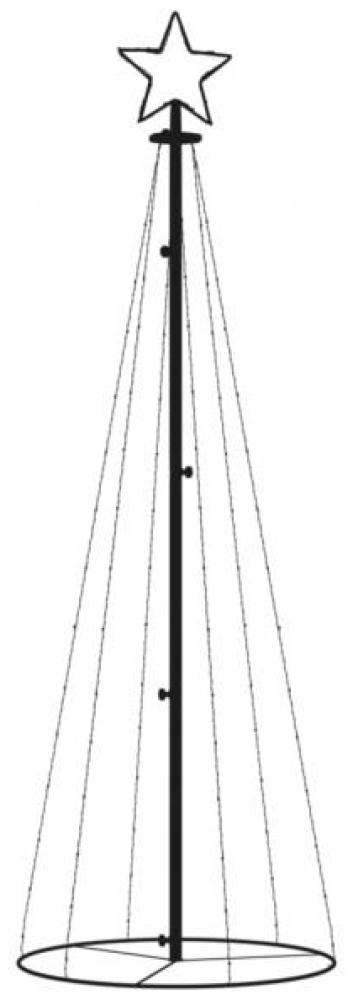 vidaXL LED-Weihnachtsbaum Kegelform Blau 108 LEDs 70x180 cm 343488 Bild 1