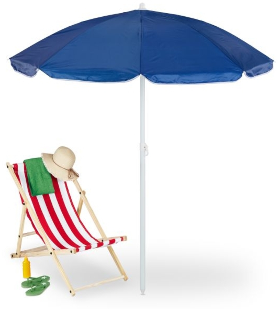 Blauer Sonnenschirm 160 cm 10048703 Bild 1