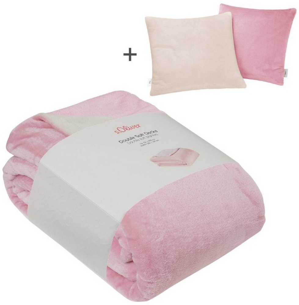 Wohndecke Doublesoft, Kuscheldecke, Deal, Kissen geschenkt!, s.Oliver, Kuscheldecke, mit GRATIS-Zugabe: 2x Kissenhülle, mit Reißverschluss Bild 1