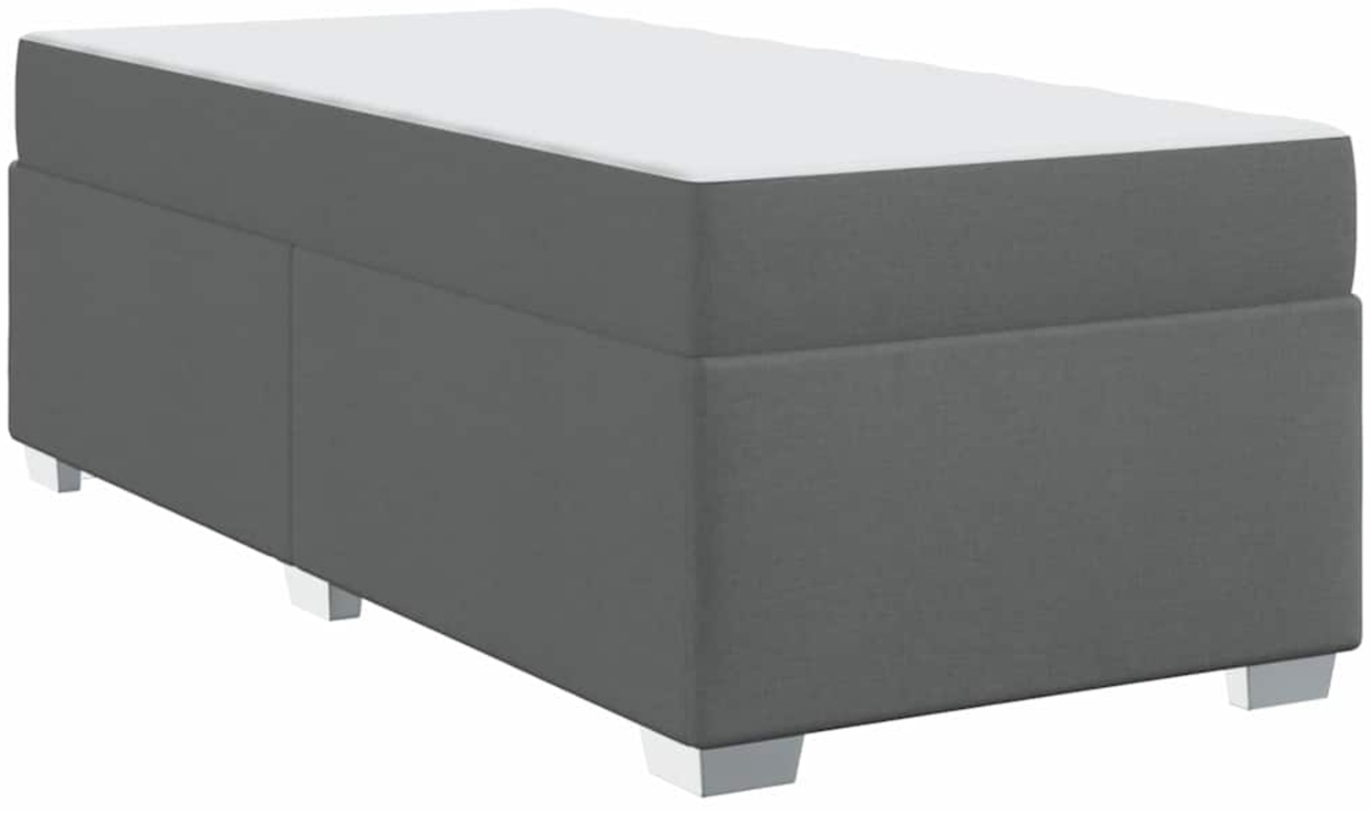 vidaXL Bettrahmen mit Matratze Dunkelgrau 90 x 190 cm Stoff 3399153 Bild 1