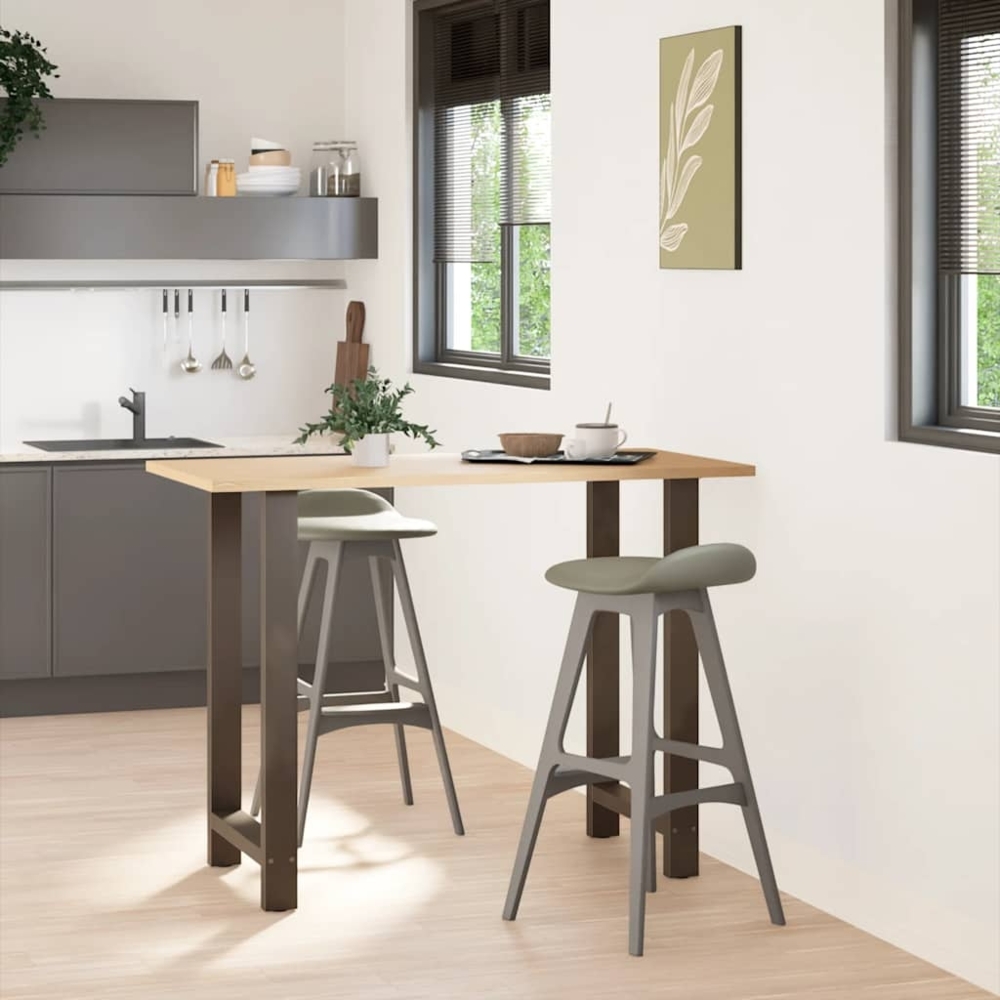 vidaXL Bartischbeine Naturstahl 2 Stk. 60x(100-101) cm Stahl 4013347 Bild 1