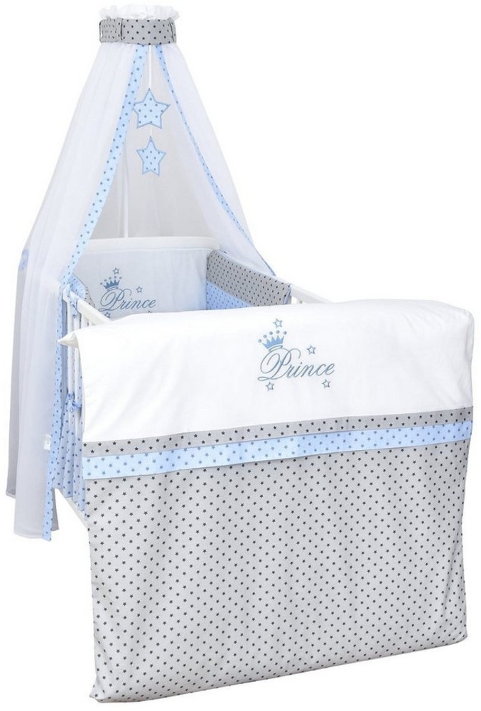 Baby-Delux Babybettwäsche Baby Bettwäsche Set 4-Tlg. Nestchen Chiffonhimmel, Baumwolle, 4 teilig, Bettset für Babybetten 140x70 & 120x60 verschiedene Designs Bild 1