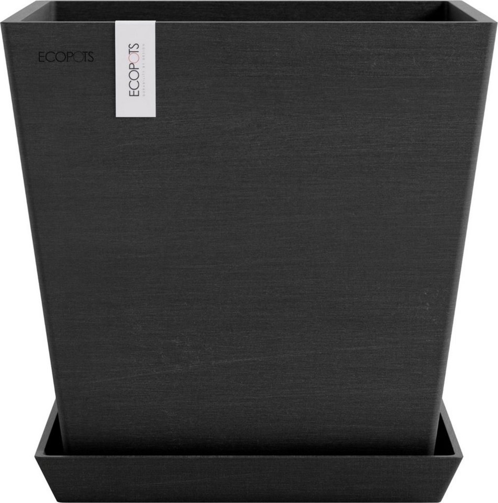 Ecopots Pflanztopf Rotterdam 25 x 25 x 24,5 cm dunkelgrau Bild 1