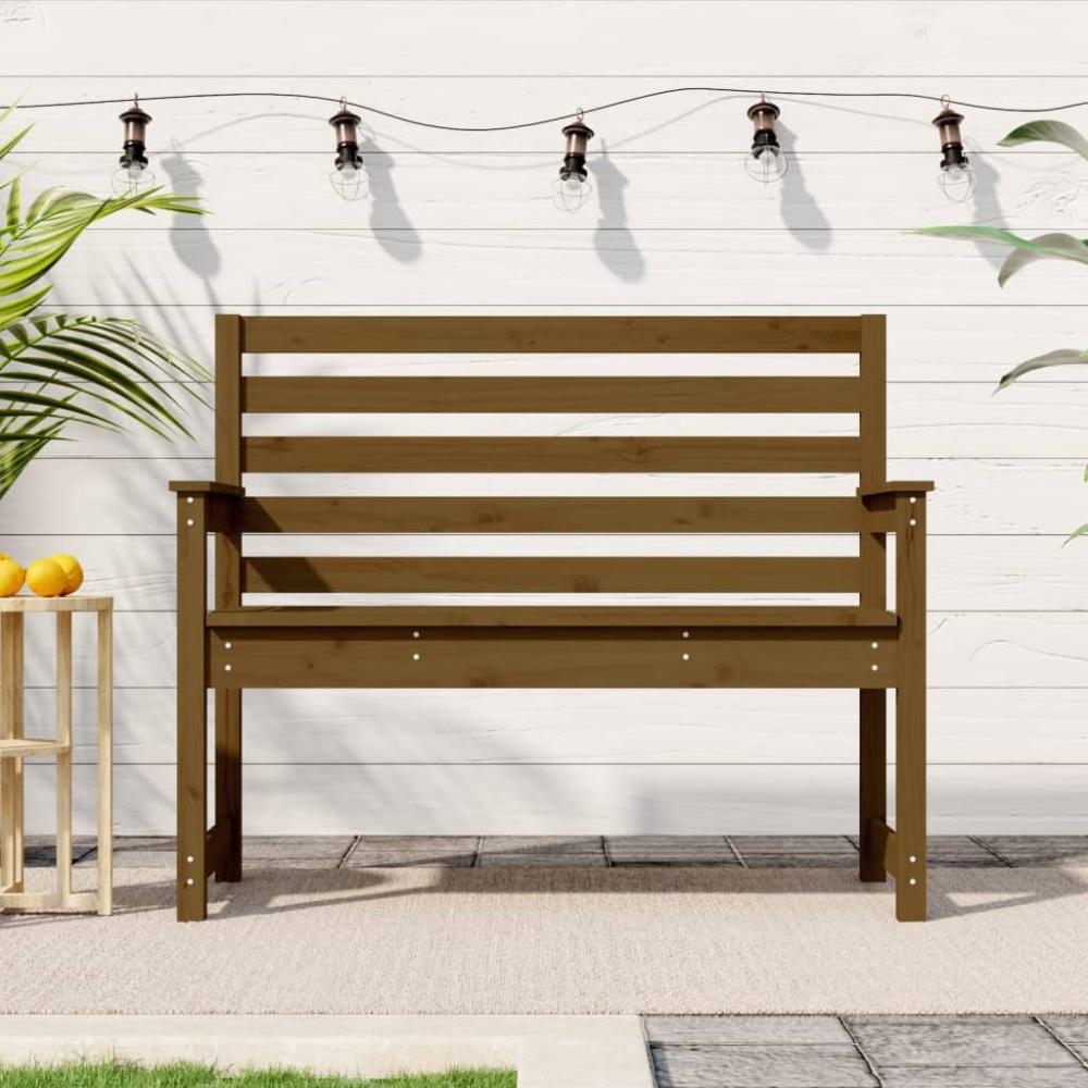 vidaXL Gartenbank Honigbraun 109x48x91,5 cm Massivholz Kiefer 824063 Bild 1