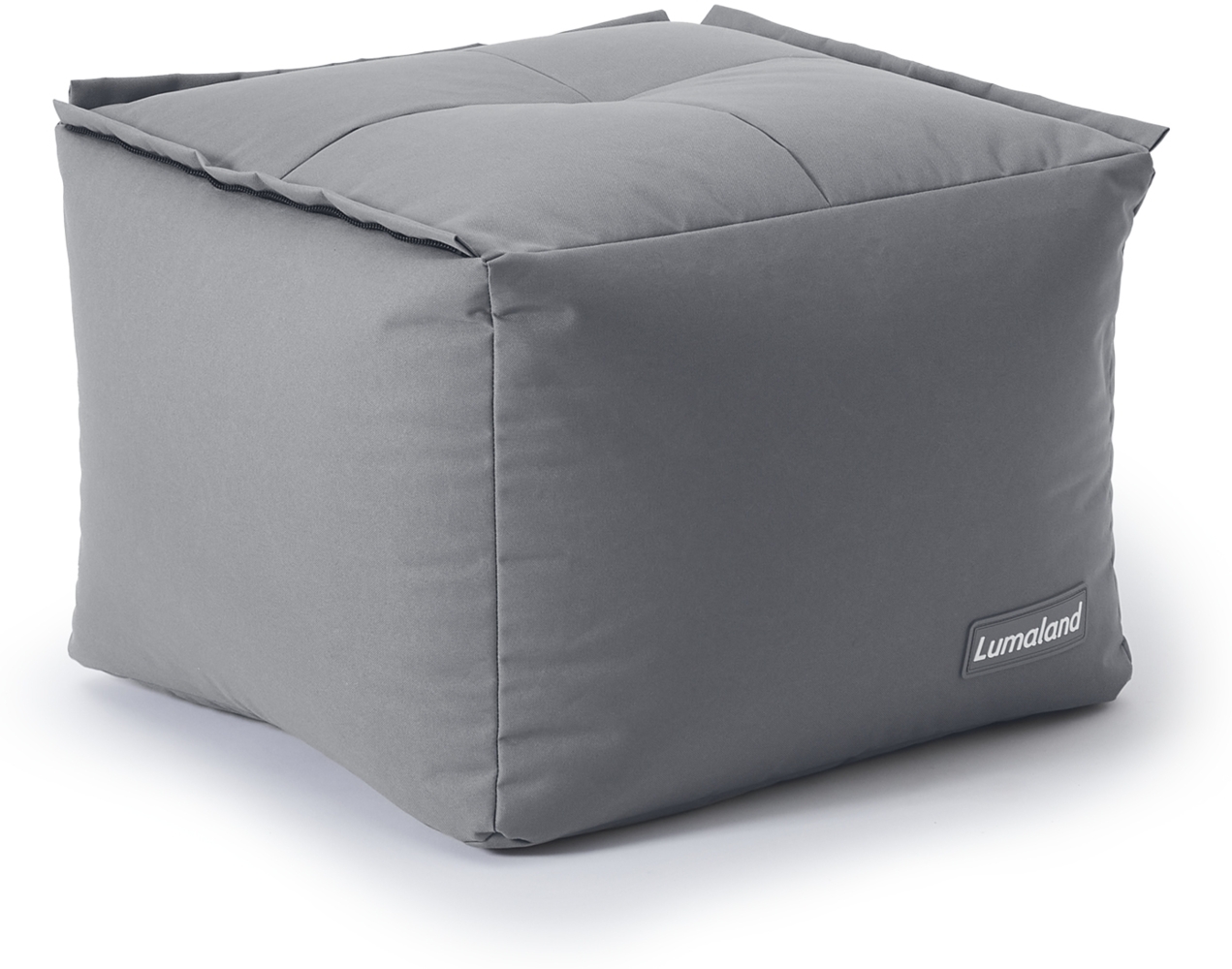 LUMALAND Sitzsack-Hocker - Kombinierbar mit Modularem System - 200 L - Grau Bild 1