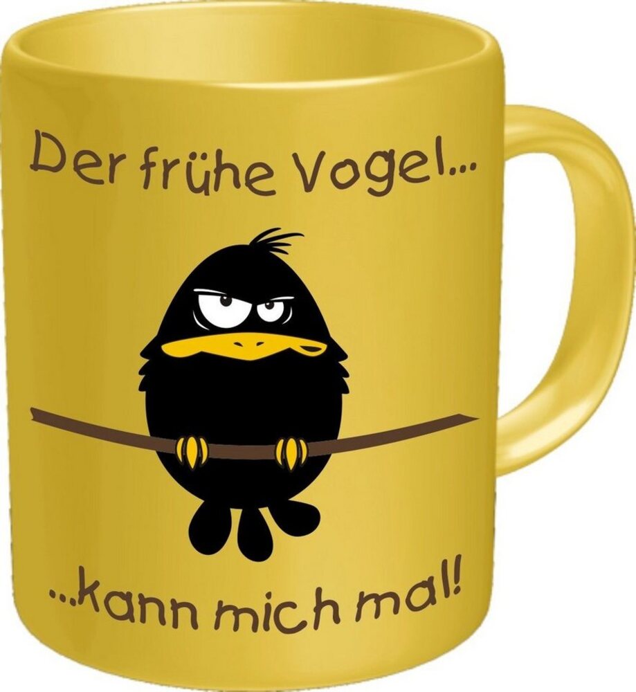 RAHMENLOS® Tasse Kaffeebecher für den Morgenmuffel: Der frühe Vogel kann mich mal!, Keramik Bild 1