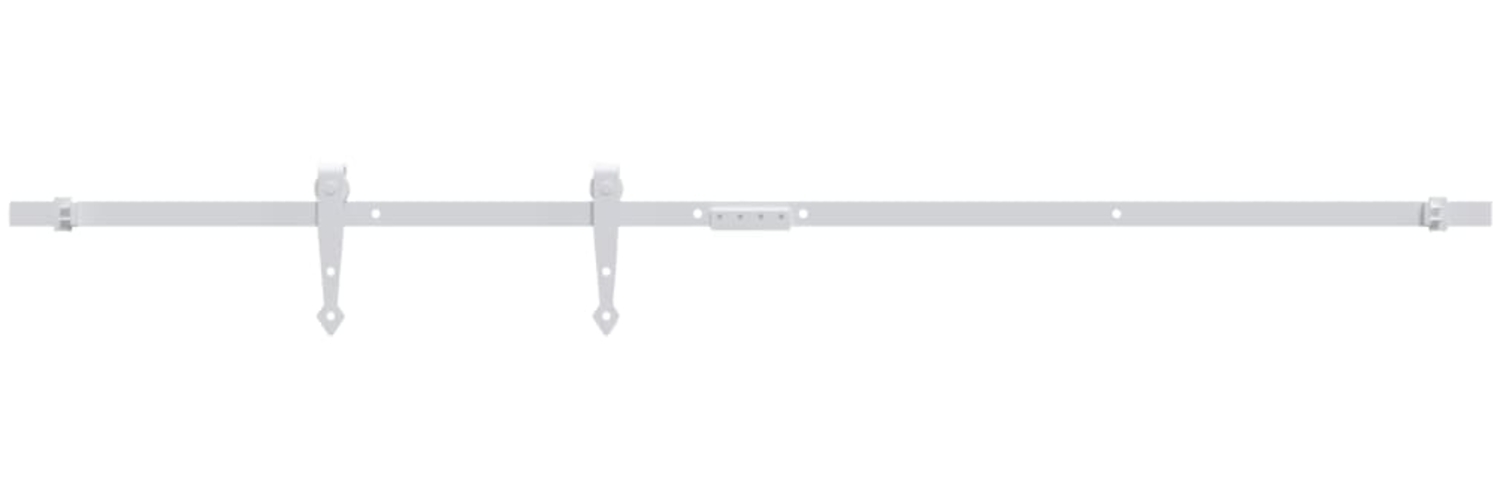 vidaXL Mini Schiebetürbeschlag Set für Schranktüren Carbonstahl 122 cm 151701 Bild 1