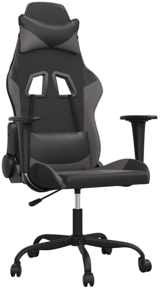 vidaXL Gaming-Stuhl Schwarz und Grau Kunstleder 3143645 Bild 1