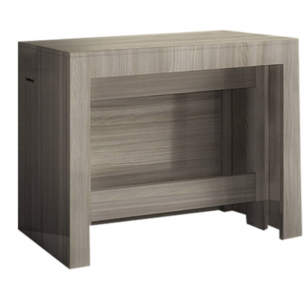 Dmora Ausziehbare Konsole Anello, Ausziehbare Konsole für bis zu 12 Sitze, Tisch mit Verlängerungshaltern, 100 % Made in Italy, 51/300 x 90 x 77 cm, Ulme Perlmutt, Bild 1