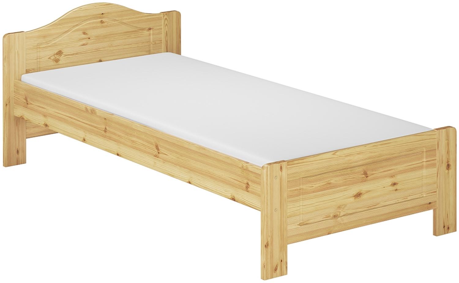 Bettrahmen Massivholzbett Kiefer natur Einzelbett 90x200 Futonbett Singlebett Rollrost 60.37-09M Bild 1