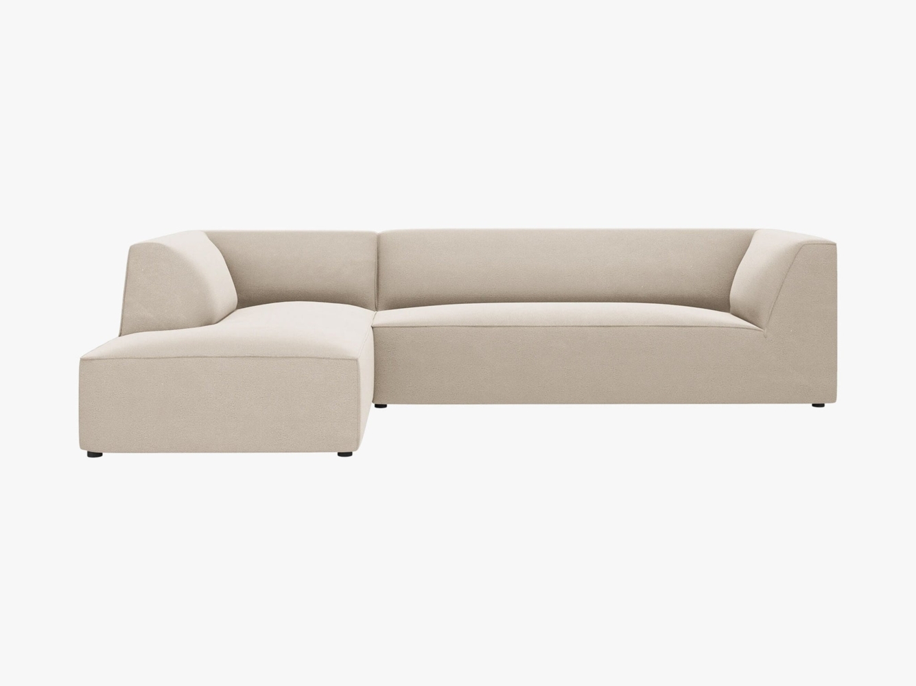Micadoni 4-Sitzer Modular Sofa Ruby Links Samt Salvador Beige Bild 1